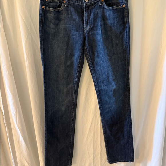 7 For All Mankind Dark Blue Straight Jeans - Picture 1 of 8
